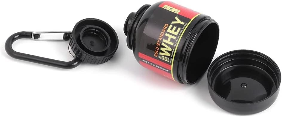 Mini Boîte Whey Protéine Porte-clé – Conteneur Portable pour Poudre & Suppléments
