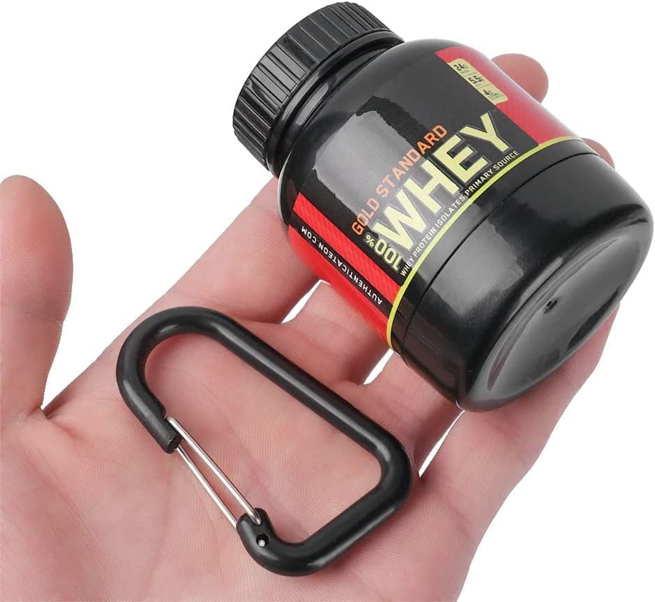 Mini Boîte Whey Protéine Porte-clé – Conteneur Portable pour Poudre & Suppléments