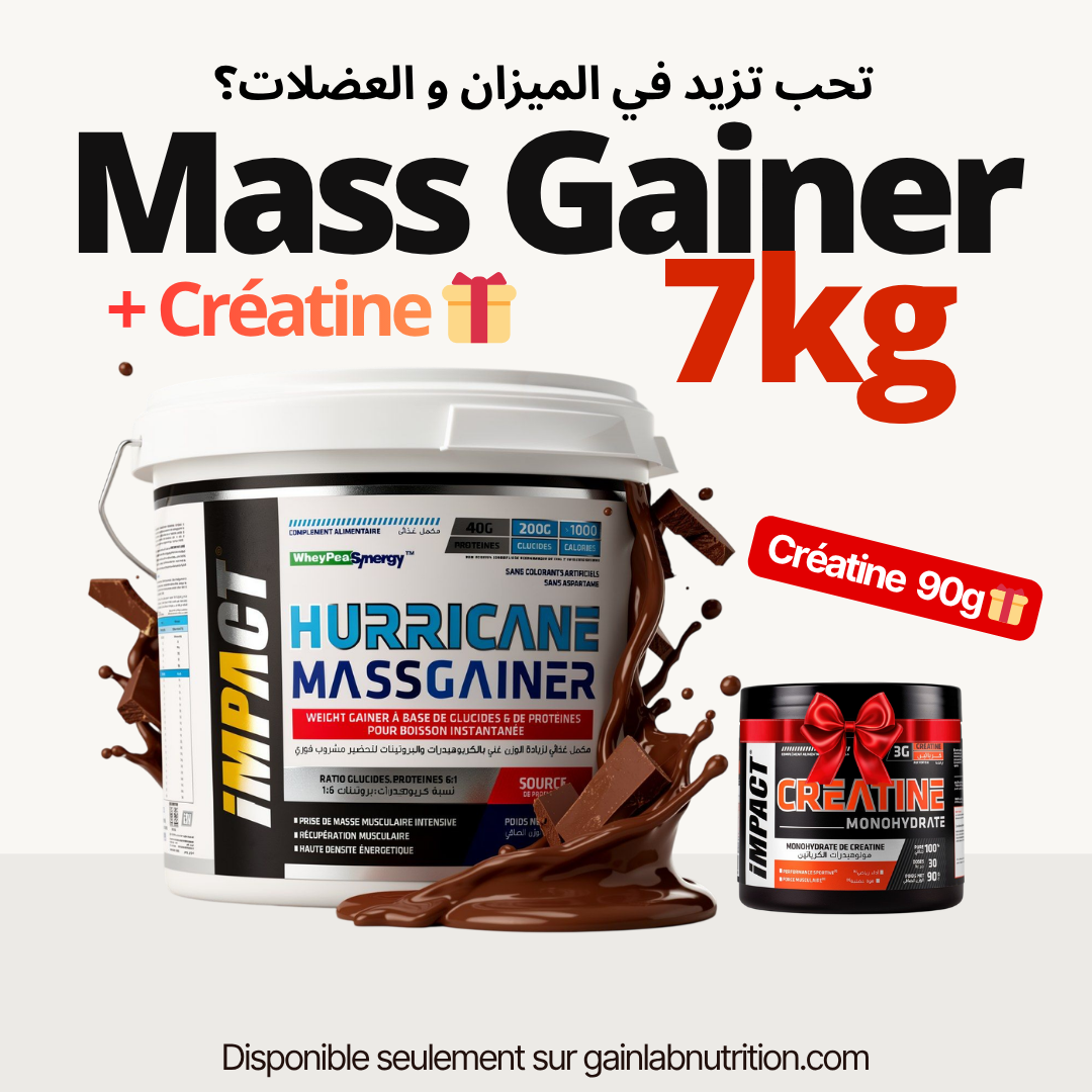Hurricane Massgainer 7 Kg + Créatine Gratuite