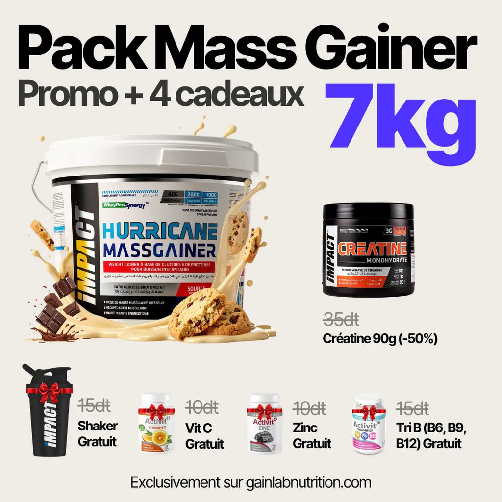 PACK Mass Gainer 7KG + 4 CADEAUX