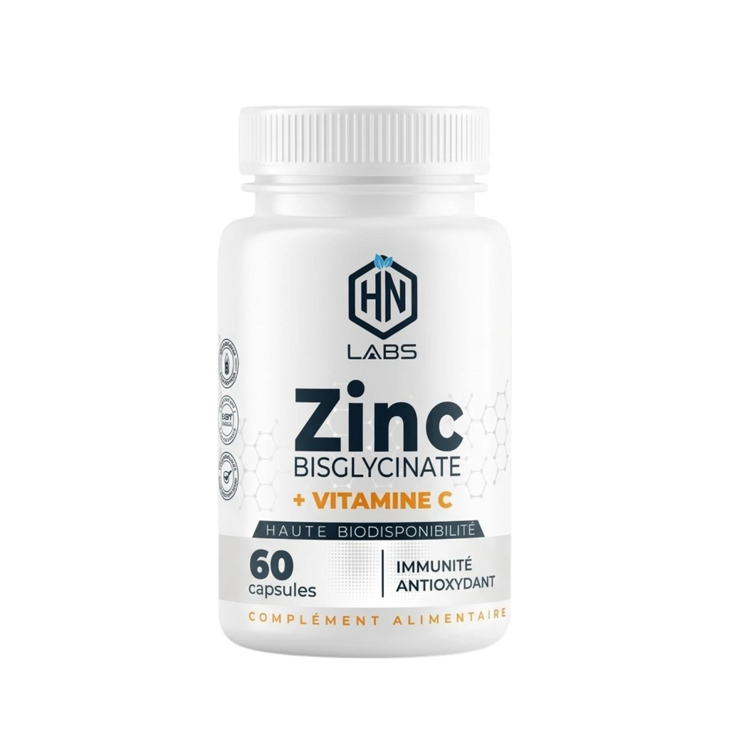 ZINC BISGLYCINATE + VITAMINE C HN LABS - 60 gélules