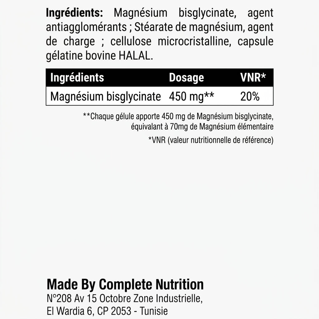 Magnésium Bisglycinate HN Labs - 90 gélules