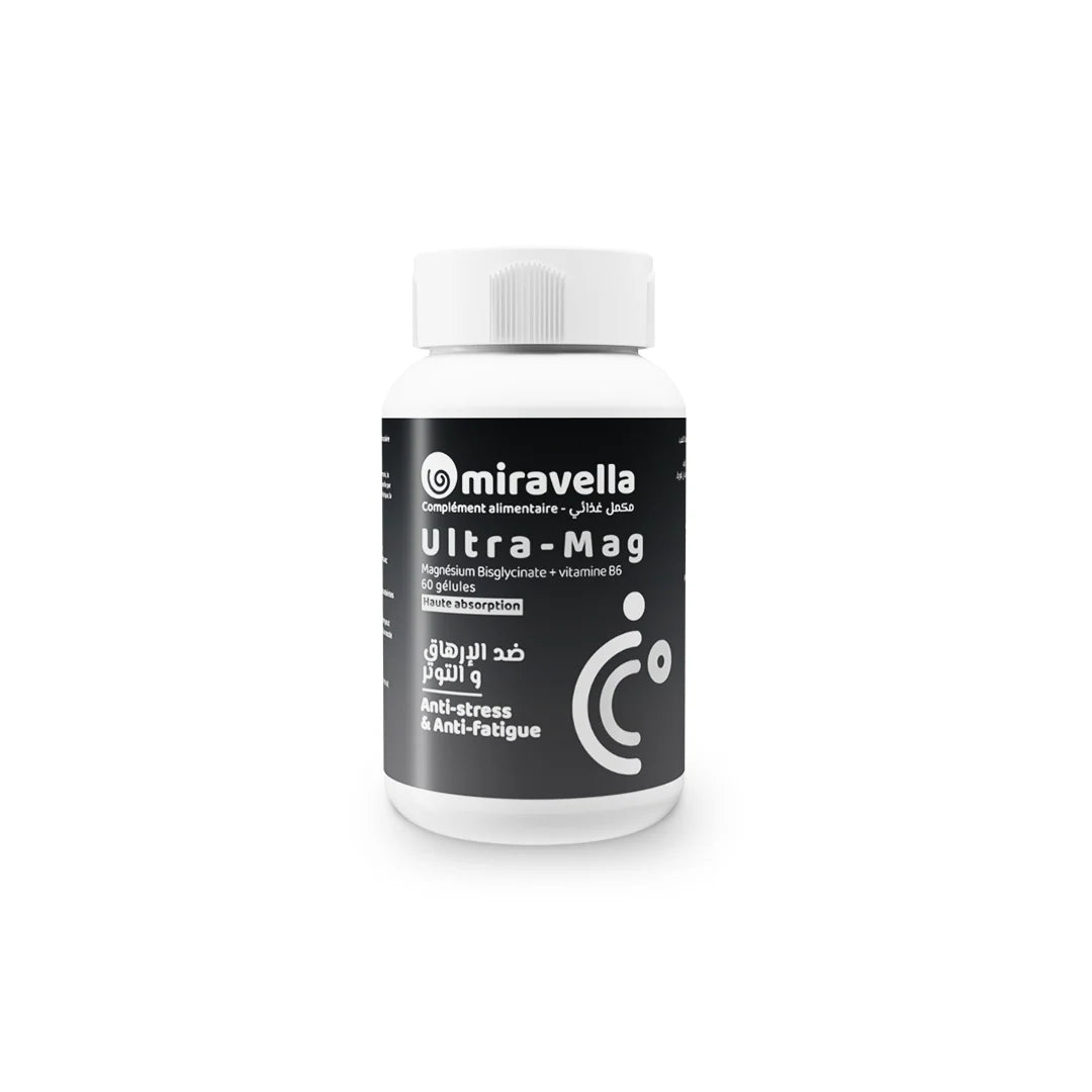 Ultra Mag | Bisglycinate de Magnésium + Vitamine B6 (60 gélules)