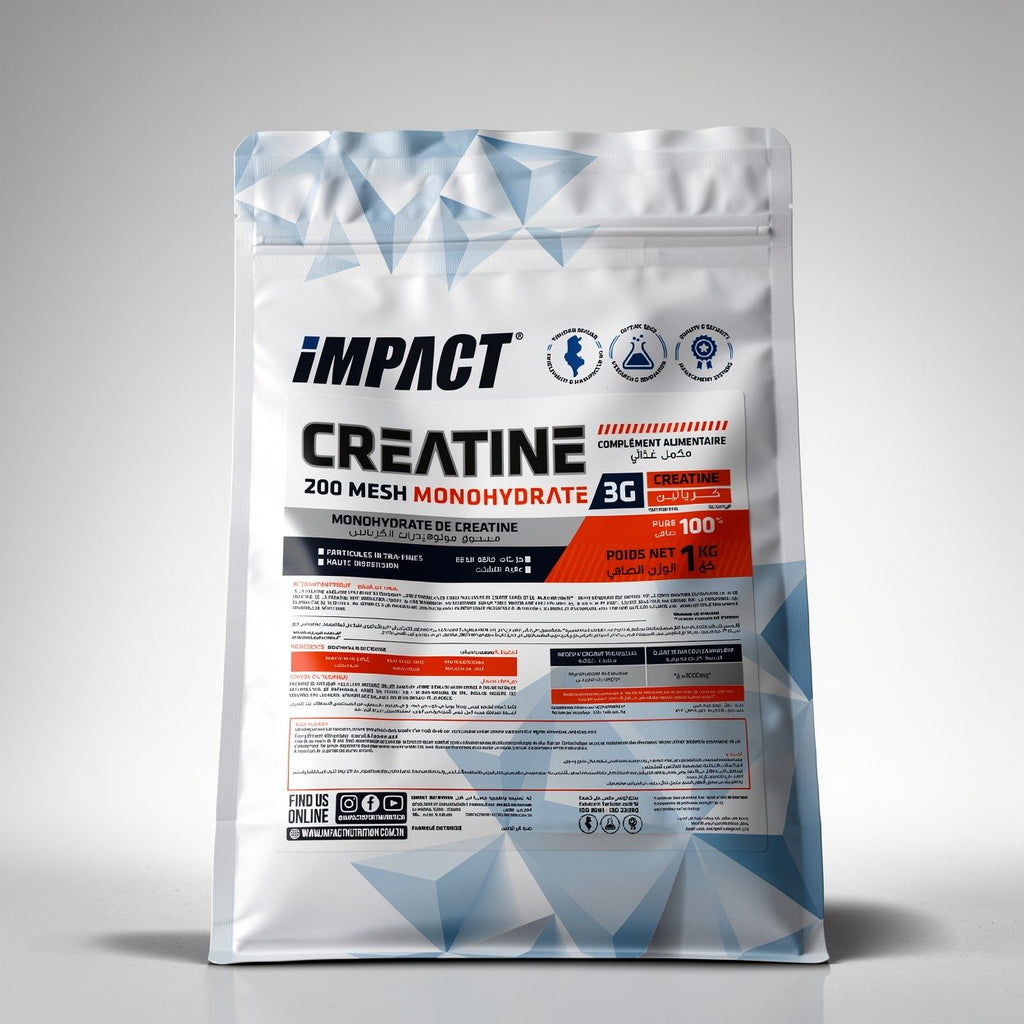 Créatine 1KG + D3K2 + Zinc Bisglycinate et Fer (ZnF)