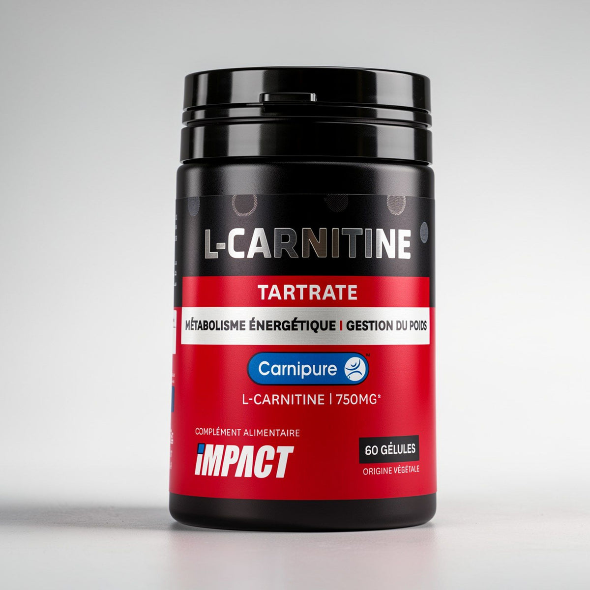 L-Carnitine L-Tartrate Impact 750 mg – 60 Gélules | Carnipure®
